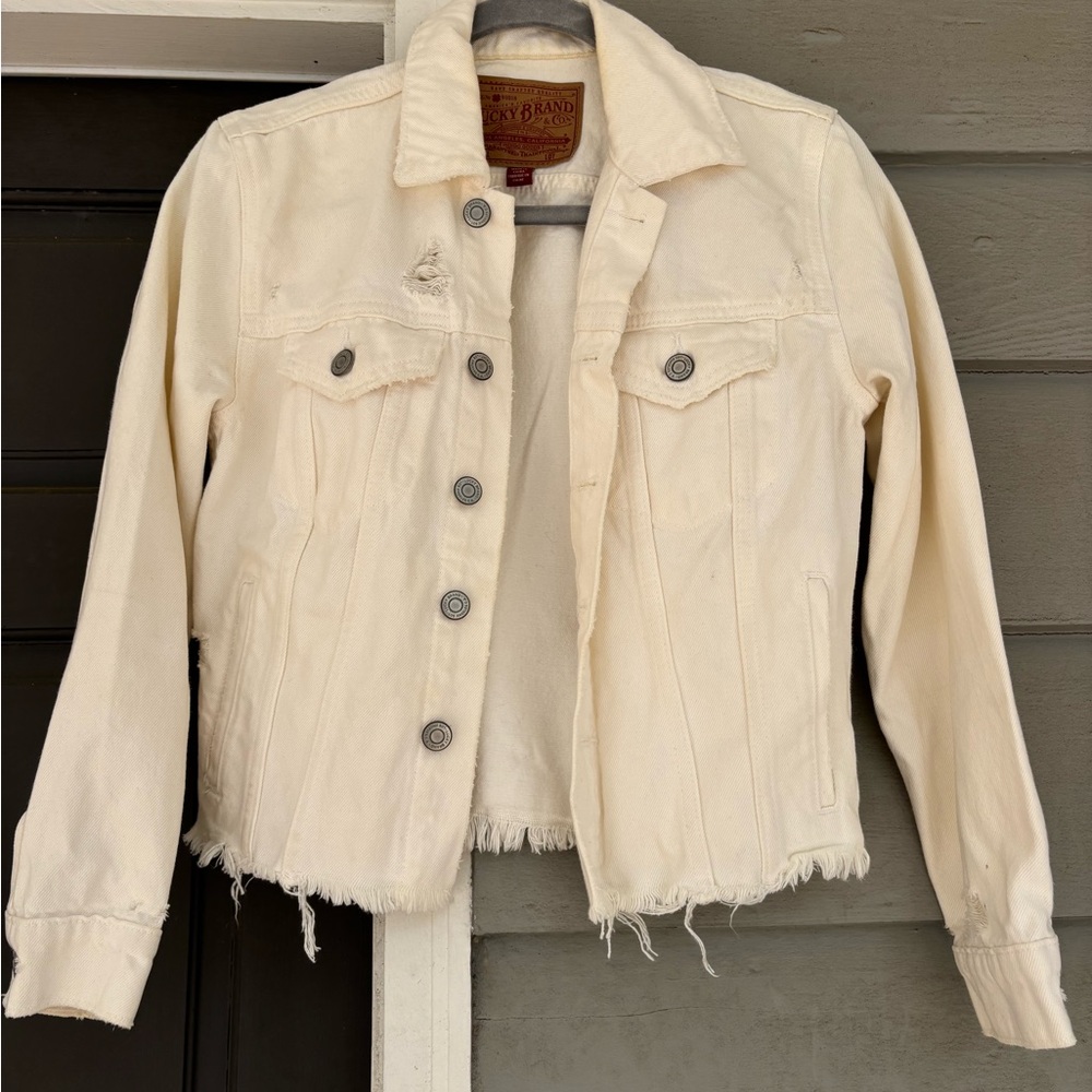 Cream Denim Jacket